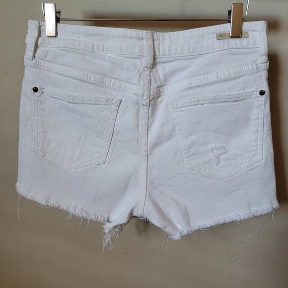 Anthropologie Pilcro and the Letterpress Script Distressed Cutoff Denim Shorts - Picture 7 of 15